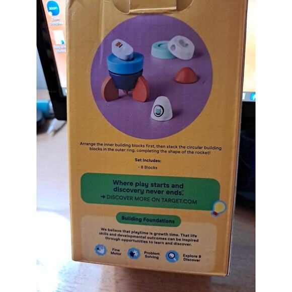 Copied - Giggle Scape Wooden Rocket Stacking Toy Ages 18+ Months - Picture 2 of 4